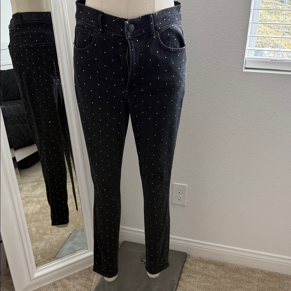 Express Black rhinestone  Denim